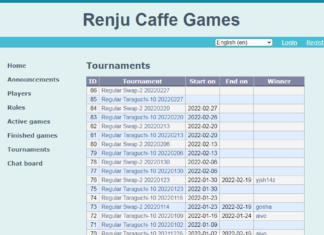 First Super Taraguchi-10 Tournament on Renju Caffe